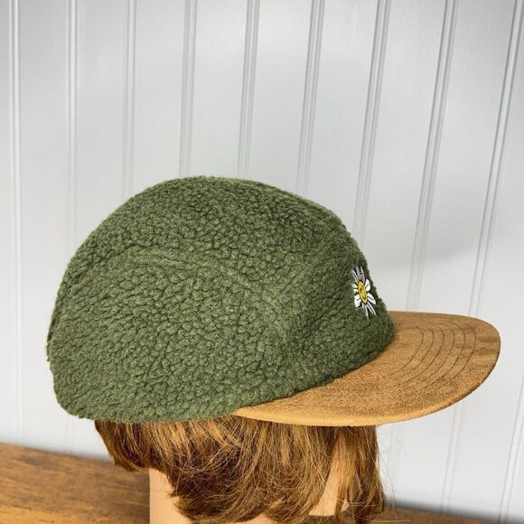 PARKS PROJECT Happy Flower Sherpa Hat Daisy Stitched Green Cap Fleece NWOT main image 5